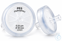ZELLER Spritzenvorsatzfilter, PES, 0.22μm Durchmesser 30mm, unsteril...