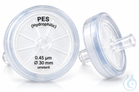 ZELLER Spritzenvorsatzfilter, PES, 0.45μm Durchmesser 30mm, unsteril...