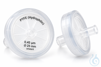 ZELLER Spritzenvorsatzfilter, PTFE hydophil, 0.45μm Durchmesser 25mm, unsteril...