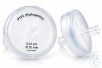 ZELLER Spritzenvorsatzfilter, PTFE hydophil, 0.45μm Durchmesser 30mm, unsteril...