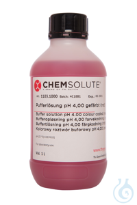 Pufferlösung pH 4.00 (±0.01/25 °C) gefärbt (rot) (rückführbar auf SRM von...