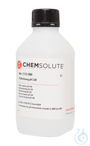 Pufferlösung pH 5.00 (±0.02/20 °C) (rückführbar auf SRM von NIST)  VE=1 l...