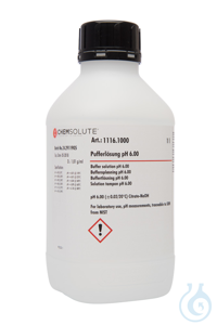 Pufferlösung pH 6.00 (±0.02/20 °C) (rückführbar auf SRM von NIST)  VE=1 l...