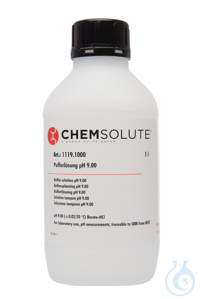 Pufferlösung pH 9.00 (±0.02/20 °C)  (rückführbar auf SRM von NIST)  VE=1 l...