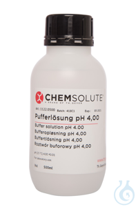 Pufferlösung pH 4.00 (±0.01/25 °C) (rückführbar auf SRM von NIST)  VE=500 ml...