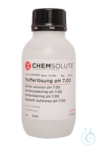 Pufferlösung pH 7.00 (±0.01/25 °C) (rückführbar auf SRM von NIST)  VE=500 ml...