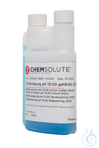 Pufferlösung pH 10.00 gefärbt (blau) (±0.01/20  °C) (Twin Neck. rückführbar...