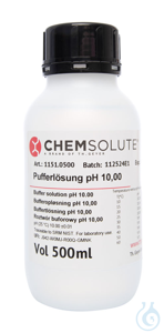Pufferlösung pH 10.00 (±0.01/25 °C) (rückführbar auf SRM von NIST)  VE=500 ml...