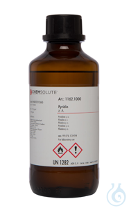 Pyridin z. A.. ACS. Reag. Ph. Eur.. Reag. USP.  (min. 99.0 %)  VE=1 l Pyridin...
