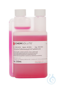 Technische Pufferlösung pH 4.01 gefärbt (rot)  (±0.02/25 °C) (Twin Neck....