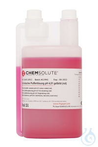 Technische Pufferlösung pH 4.01 gefärbt (rot)  (±0.02/25 °C) (Twin Neck....