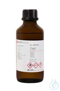 1-Propanol z. A.. Ph. Eur. (min. 99.5 %)  VE=1 l 1-Propanol z. A.. Ph. Eur....