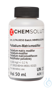 Palladium-Matrixmodifier 10000 µg/ml in 15% HNO3  VE=50 ml...