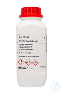 Zinksulfat-Heptahydrat z. A.. ACS. ISO. Ph. Eur. (min. 99.5 %)  VE=1 kg...