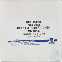 Pergamentblättchen MN 40/25 Format: 10x10 cm  VE=1000 Stück...