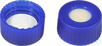 N 9 PP Schraubkappe (bonded). blau. Loch Silikon beige/PTFE weiß. geschlitzt...
