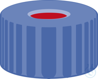 N 9 PP Schraubkappe. blau. Loch PTFE rot/Silikon weiß/PTFE rot Härte: 50°...