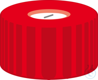 N 9 PP Schraubkappe. rot. Loch Silikon weiß/PTFE blau. geschlitzt Härte: 55°...