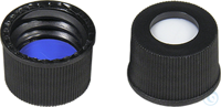 N 10 PP Schraubkappe (bonded). schwarz. Loch Silikon weiß/PTFE blau....