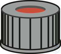 N 13 PP Schraubkappe. schwarz. Loch Red Rubber/FEP farblos Härte: 40°shore A...
