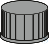 N 13 PP Schraubkappe. schwarz. geschlossen Silikon weiß/PTFE rot Härte: 40°...