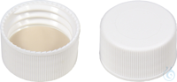 N 24 PP Schraubkappe (bonded). weiß. geschlossen Silikon weiß/PTFE beige...