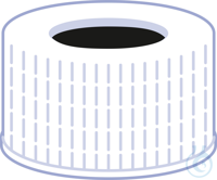 N 24 PP Schraubkappe. weiß. Loch  VE=100 Stück N 24 PP Schraubkappe. weiß....