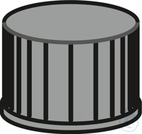 N 8 PP Schraubkappe. schwarz. geschlossen Silikon weiß/PTFE rot Härte:...