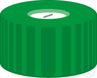 N 9 PP Schraubkappe. grün. Loch Silikon weiß/PTFE blau. geschlitzt Härte: 55°...