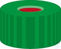 N 9 PP Schraubkappe. grün. Loch PTFE rot/Silikon weiß/PTFE rot Härte: 50°...