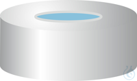 N 20 Aluminium Bördelkappe. silber. Loch Silikon blau transparent/PTFE...