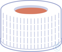 N 24 PP Schraubkappe. weiß. Loch Butyl rot/PTFE grau Härte: 50° shore A...