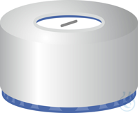 N 9 magnetische Schraubkappe. silber. Loch Silikon weiß/PTFE blau. geschlitzt...