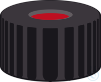 N 9 PP Schraubkappe. schwarz. Loch PTFE rot/Silikon weiß/PTFE rot Härte: 50°...