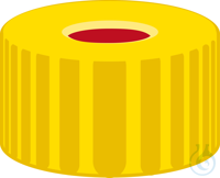 N 9 PP Schraubkappe. gelb. Loch PTFE rot/Silikon weiß/PTFE rot Härte: 50°...