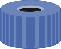 N 9 PP Schraubkappe. blau. Loch  VE=100 Stück N 9 PP Schraubkappe. blau. Loch...