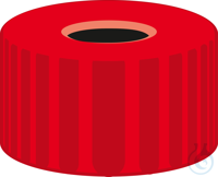 N 9 PP Schraubkappe. rot. Loch  VE=100 Stück N 9 PP Schraubkappe. rot. Loch...