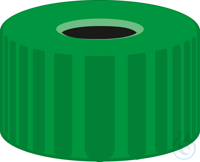 N 9 PP Schraubkappe. grün. Loch  VE=100 Stück N 9 PP Schraubkappe. grün. Loch...