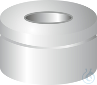 N 11 Aluminium Bördelkappe. silber. rolliert. Loch mit O-Ring und Aluminium...