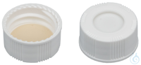 N 20 PP Schraubkappe (bonded. 20-400). weiß. Loch Silikon weiß/PTFE beige...