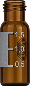 1.5 mL Gewindeflasche N 9 Außendurchmesser: 11.6 mm. Außenhöhe: 32 mm braun....