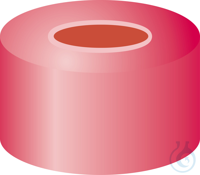N 11 Aluminium Bördelkappe. rot. Loch Naturkautschuk/Butyl rot-orange/TEF...