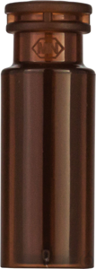PP Schnappringflasche N 11 Außendurchmesser: 11.6 mm. Außenhöhe: 32 mm braun....