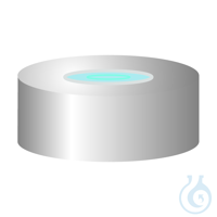 Alu-Bördelkappen N 20. silber Loch Silikon blau/ PTFE farblos Härte: 45°...