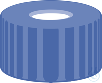 N 9 PP Schraubkappe. blau. Loch Silikon weiß/Polyimid orange Härte: 45° shore...