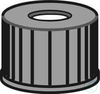 N 8 PP Schraubkappe. schwarz. Loch Silikon weiß/PTFE rot Härte: 45° shore A...