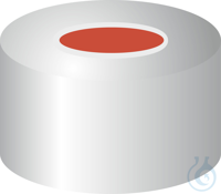 N 11 Aluminium Bördelkappe. silber. Loch Naturkautschuk/Butyl rot-orange/TEF...
