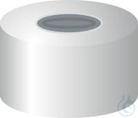 N 13 Aluminium Bördelkappe. silber. Loch Butyl dunkelgrau/zentrische...