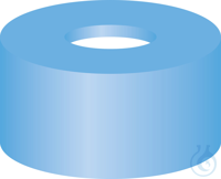 N 11 PE Schnappringkappe. weich. hellblau. Loch Silikon weiß/PTFE rot Härte:...