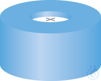 N 11 PE Schnappringkappe. weich. hellblau. Loch Silikon weiß/PTFE blau....